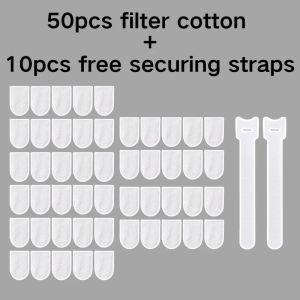 50PCS Faucet Filter Cotton Thickened Anti Splash Water Purifier Universal T Strap Tap Filter Bag Filters Rust Sediment Sand Cement Scale for Kitchen Bathroom Sink