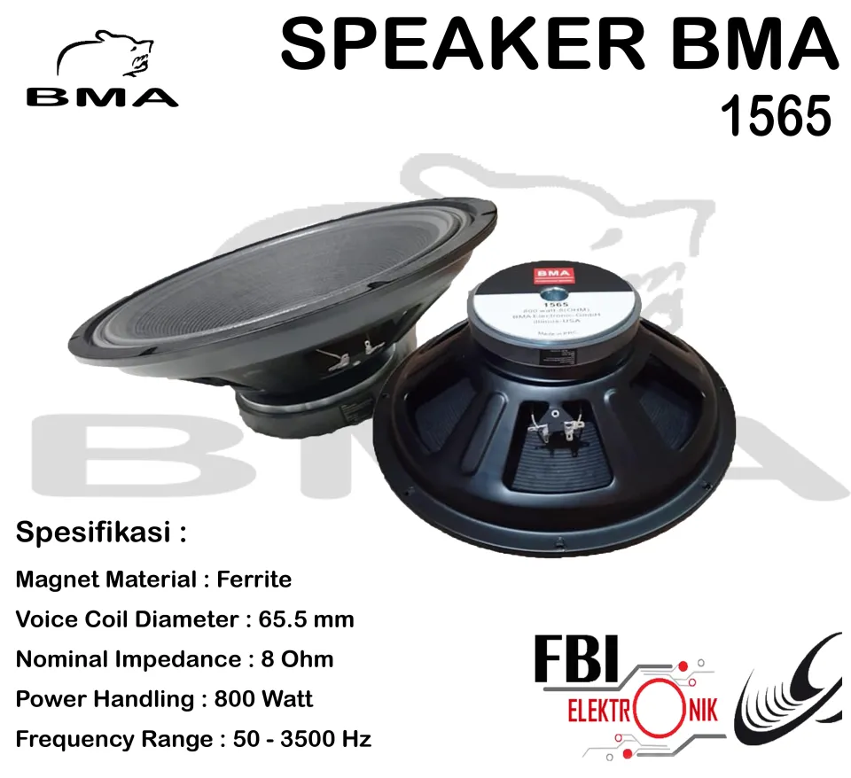 SPEAKER KOMPONEN BMA 1565 ORIGINAL Garansi Manufaktur Lokal
