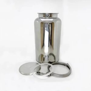 btnx 304 Stainless Steel Airtight Sealed Container -  2L Clamp Type Sanitary Storage Tank 5Y6Z3