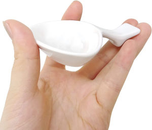 DAFIFY Ceramics Salad Sauce Dish or Porcelain Spoon Holder 9cm