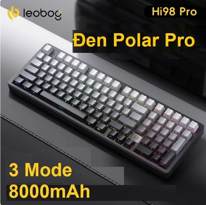 Bàn phím cơ nhôm full size LEOBOG Hi98 Pro, Mạch Xuôi, RGB, Plate FR4, hotswap 5 pin, 98% | BigBuy360 - bigbuy360.vn Bàn phím cơ nhôm full size LEOBOG Hi98 Pro, Mạch Xuôi, RGB, Plate FR4, hotswap 5 pin, 98% | BigBuy360 - bigbuy360.vn