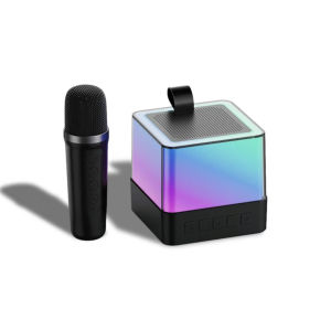 ✅100% Original Jcam Mini Karaoke RGB LED Bluetooth Wireless Microphone Portable Speaker Karaoke W/2 Mic