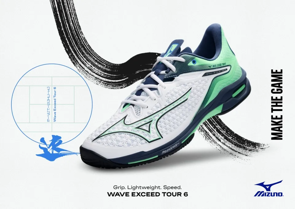 Mizuno Unisex Wave Exceed Tour 6 AC Tennis Shoes Pickleball Padel