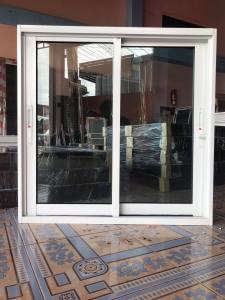 (ฟรีค่าส่ง)หน้าต่างอลูมีเนียมสำเร็จรูปขนาดยาว90xสูง110แบ่ง2ช่องอลูมีเนียมหนา1มิลกระจกหนา5มิล