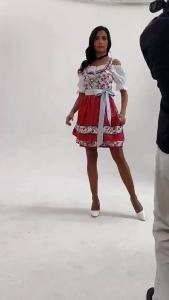 Halloween costume Bavarian maid outfit German Oktoberfest stage performance costume performance attire