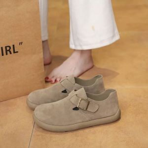[Free Shipping] Thick-Soled WomenS Autumn New Height-Increasing Versatile Slip-On Shoes Retro Platform Shoes For Spring And Autumn