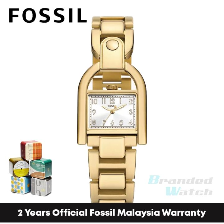 [Official Warranty] Fossil ES5327 Women's Harwell Three-Hand Gold-Tone ...