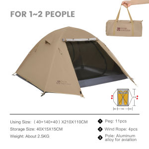 MOBI GARDEN Camping Backpacking Tent Waterproof Rainproof Hiking Silver Coated Sun Protection Easy Set Up