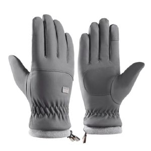 LETIGO  Fashion Autumn Winter Fleece Thick Plush Full Finger Mittens Furry Warm Mitts Men Gloves