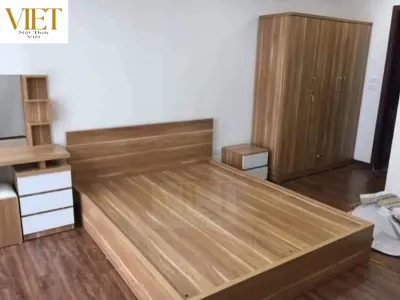 Giường ngủ gỗ MDF 2 hộc kéo. giường Gỗ HCM Kích thước đa dạng