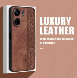 Case For Poco C65 Luxury Leather Soft Case Motif Kulit Casing Silicone Cover