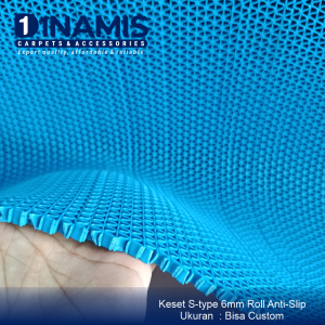 Keset Roll S-Type jaring PVC anti slip uk120x180 karpet panjang lantai alas kandang hewan