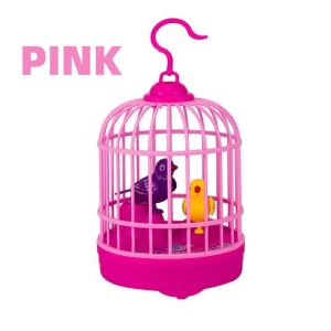Electronic Birds Cage Toy Voice Control with Sound Realistic Voice Sensor Control Parrot Cage Toy