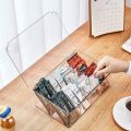 【Original+24hours delivery】Transparent Compartment Storage Box Tea Bag Container Coffee Organizer Display Rack Desktop Organize. 