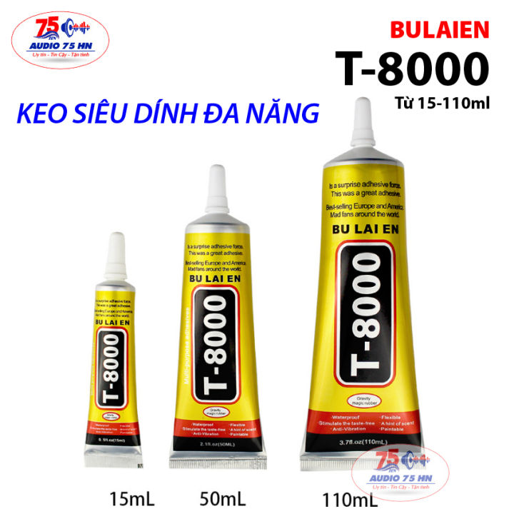 Keo dán T8000 (Bu lai en)Keo dán cộng hưởng gân màng loa, keo sửa chữa ...
