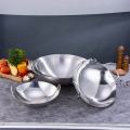 Higher Home Thickened Stainless Steel Wok For Gas Stovetop And Induction Cooker 9inch/10inch/11inch. 