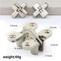 2PCS  ENGSEL STAINLESS   Engsel Pintu Engsel meja lipat  CHROME Cross Hinge Pintu Lemari Meja Lipat Tanam. 