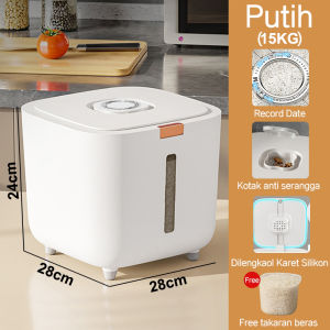 【BELI LOKAL】Dejavu Dispenser Beras Minimalis Otomatis Rice Box Wadah Penyimpanan Makanan Tempat Beras Kotak Kacang-Kacangan Serbaguna HSB793