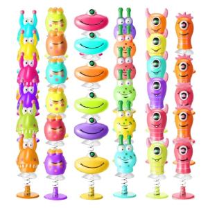 Adhesive Suction Cup Spring Toy 36pcs Monsters Jumping Figures Classroom Reward Bulk Set Kids Interactive Party Supplies Ages 3+