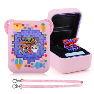 [Vktech] Silicone Protective Skin Sleeve Anti Drop Protective Storage Holder 3D Food Print for Interactive Digital Pet