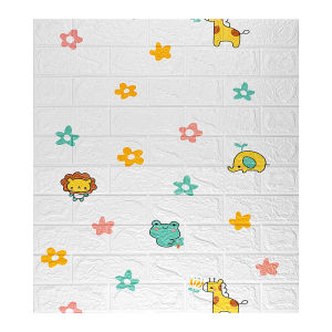 【YHdecor】Cute Cartoon Printing 70cm 3D Self-Adhesive Wall Stickers Childrens Bedroom Wallpaper Decor Waterproof PE Foam Pattern Modelling Ceiling Wall Decoration 02