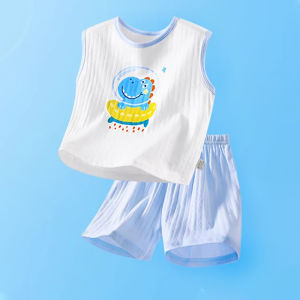 100% Cotton Baby Summer Sleeveless Set Toddler Tank Top Outfit Lightweight & Breathable Healthy & Safe