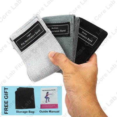 【CoreLab】 Yoga Squat Anti-slip Cotton Hip Band Elastic Rubber Loop Resistance Bands Ring Booty Hip Loop Pull Training Exercise 76cm 8cm