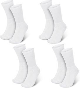 4 Pairs Cotton Soft Eczema Socks White Hydrating Moisturizing Therapy Cotton Socks Eczema Relief for Wet Wrap Non Itch Soft Feet Treatment