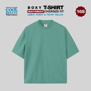SimplySupply Kaos Polos Oversize Tshirt Boxy Fit Heavyweight 16s - Harbour Gray