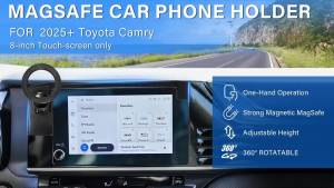 Car Phone Holder for Toyota Camry LE/SE 2025-2026 Accessories 8-inch Screen    Magsafe Strong Magnetic Phone Mount for iPhone 360 °   Hands-Free No Air Vent Blockage One-Hand Operation Stable Stand