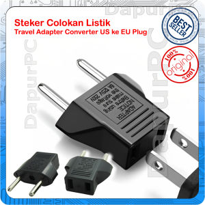 Steker Colokan Adapter Plug US ke EU