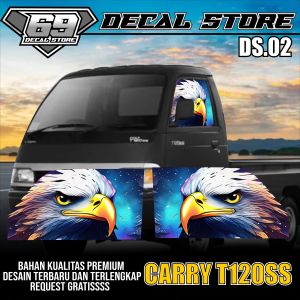 STIKER KACA CARRY T120SS STIKER ONE WAY CARRY T120SS DESAIN TERBARU SIMPEL KEREN 69 DECAL STORE KODE Ds.02