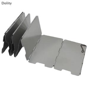 🎄【Special price】Dolity Outdoor camping stove set pot accessories windshield with pin 9 pieces of mini windshield with cloth bag