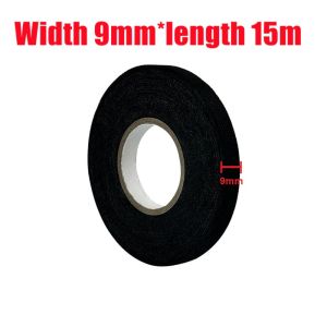 15 Meter 1 Rolls Width 9/19/25MM Flame Retardant Tape Heat-resistant Coroplast Adhesive Cloth Tape For Car ProtectionSticky Thread Finishing Tape Noise Dampening Heat Proof