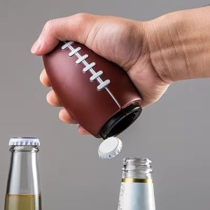 SJJL MALL Automatic Pressing Beer Bottle Opener American Football Beer Accessories Can Opener Portable Labor-saving American Football Opener Party