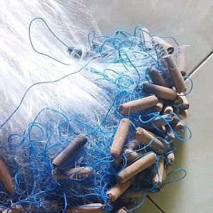 JARING IKAN SIAP PAKAI UKURAN LUBANG JARI KELINGKING SENAR 0.15 PANJANG 40-50 METER TINGGI 70 CM