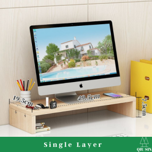 [High Quality] Wooden Monitor Stand Riser-Single/ Double Layers