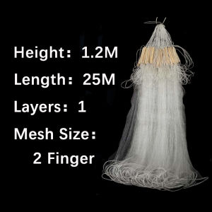 Fishing Net 1/3 Layers Reinforced Quick Sinking lambat fishing net 100 meters net for fishing