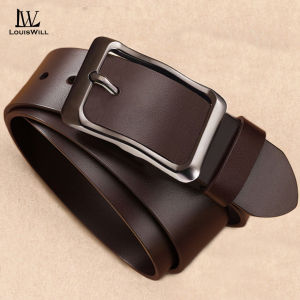 LouisWill Fashion Men Belt Smooth PU Belt Retro Belt Adjustable Belt Business Leisure Belt Simple Casual Needle Buckle Wear-resistance Simple Nice Waistband