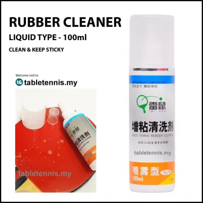 Lei Shu Table Tennis Rubber Cleaner Spray Liquid Type Ping Pong Rubber Cleaning Solution 100ml