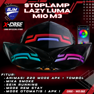 X-Case Lampu Stop Stoplamp Lazy Lumatail Aplikasi Control Mio M3 200 Mode RGB Tombol Click WD 262 XCase