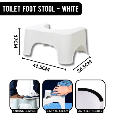 Squatty potty Anti-Slip Toilet Foot Stool Squat Toilet Stool Plastic Bathroom Kerusi tandas 马桶凳脚