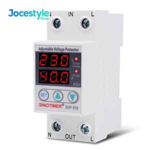 Voltage Surge Protector Relay SVP-916 with Adjustable Settings for Home Electrical System Overvoltage Protection