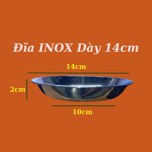 Đĩa inox trơn tròndày  sáng bóng sang trọng đường kính [ 141620cm ]