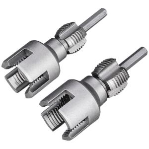 Multifunctional Heavy Duty Threading Maker Tool Set For PVC Pipe Alloy Steel Construction Drill with 1/2" 3/4" Dies 2pcs