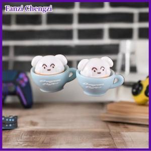 Fanzi 10ชิ้นบ้านตุ๊กตาของเล่นจำลองรูปหิมะสำหรับลูกสุนัขแก้วกาแฟเครื่องประดับภูมิทัศน์ขนาดเล็กจำลองการเล่นสมมติของเล่นวัสดุอุปกรณ์ DIY