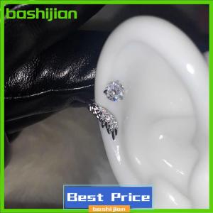 bashijian 2pcs linh hoạt tinh tế sáng bóng Cánh tai xương móng tay cho phụ nữ thời trang cá nhân Bông tai Trang sức phụ kiện Quà Tặng