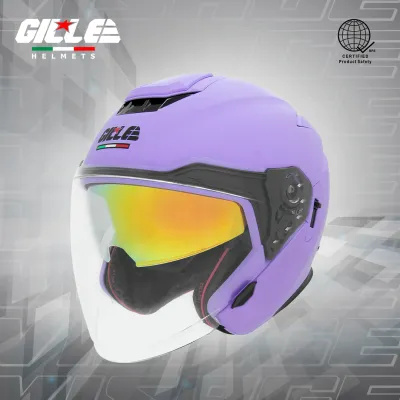 GILLE FF005 VISAGE Plain Revo Inner Lens Dual Visor Half Face Motorcycle Helmet