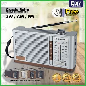 【NEW】Classic Retro Antique Rechargeable FM AM SW Radio Wireless Bluetooth USB Speaker TF Mp3 Player Pu Xing 收音机