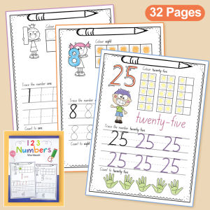 Write and Count Numbers Activity Book For Primary Kindergarten Practice Arithmetic Numbers Math Workbook Kids Arithmetic Book Practicing Handwriting Book Exercise Mathematics